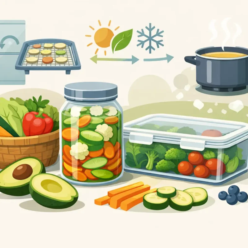 Cómo conservar alimentos vegetales bien