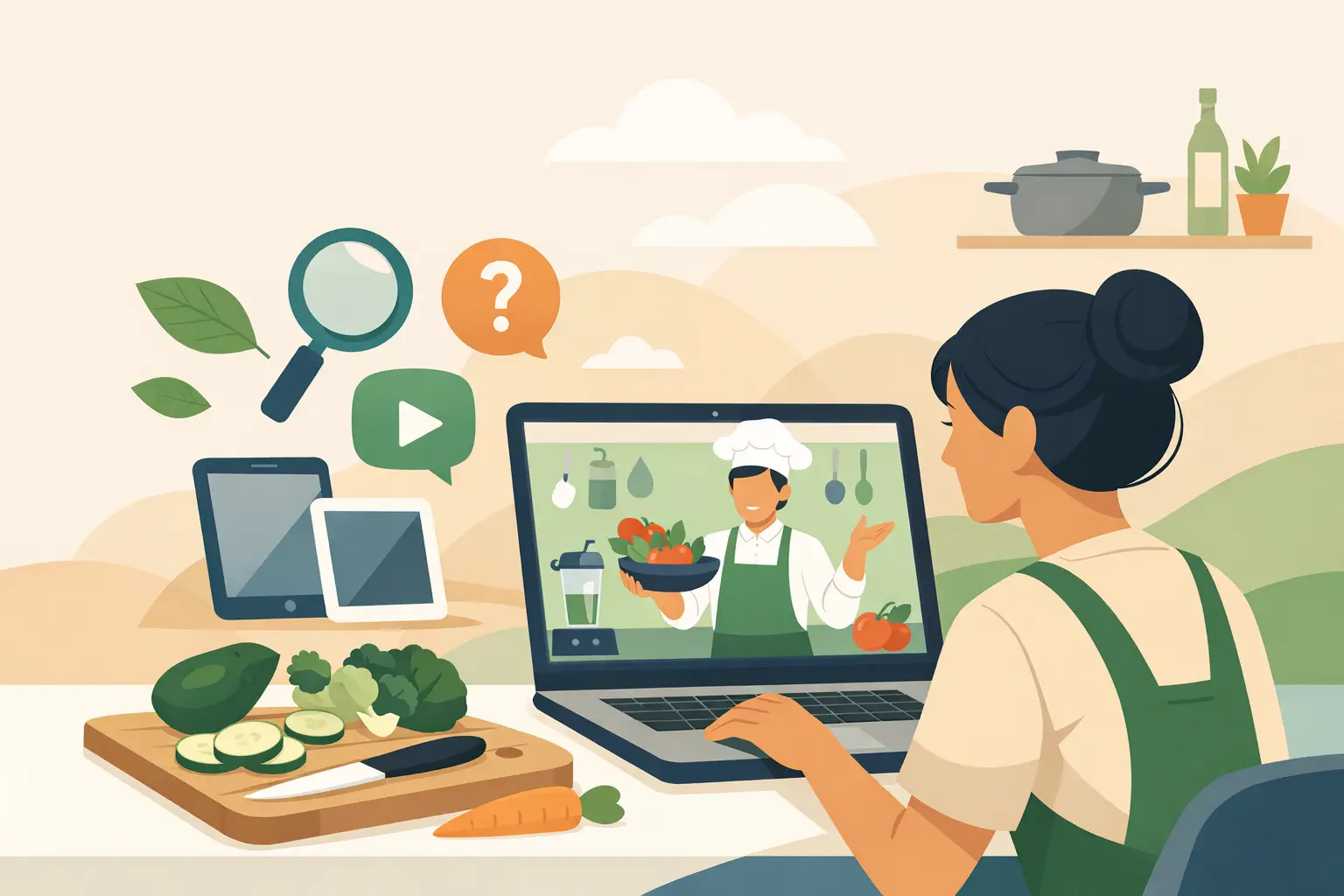 Curso de cocina vegetal online: qué buscar