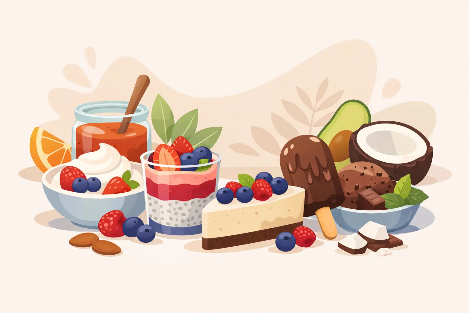 Postres naturales sin azúcar que sí satisfacen