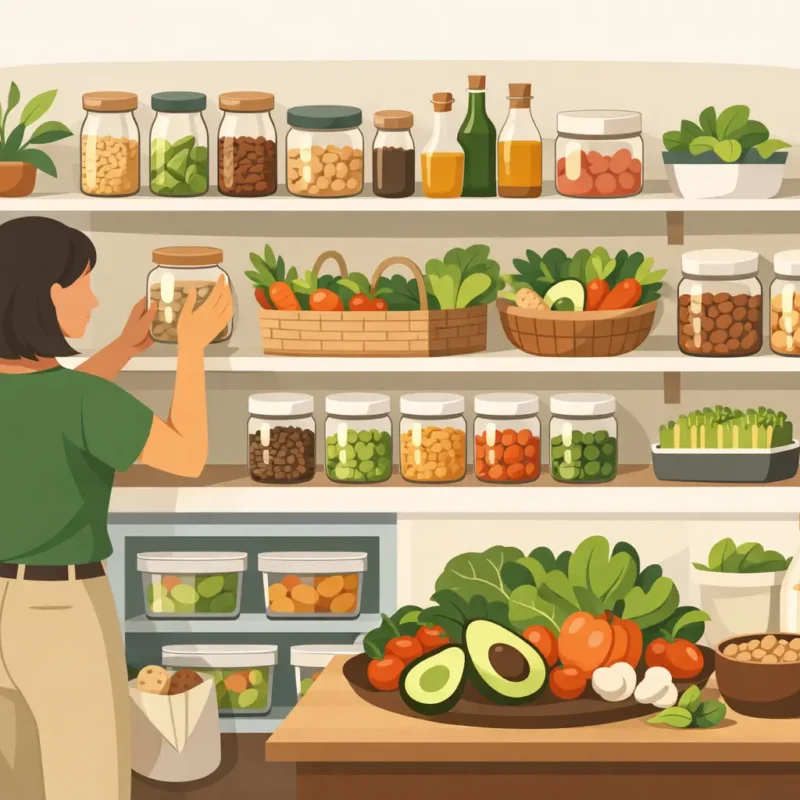 Cómo organizar despensa vegetal consciente