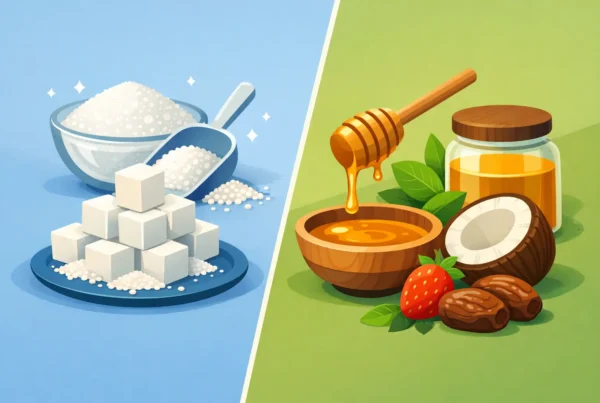 Azúcar refinada vs endulzantes naturales