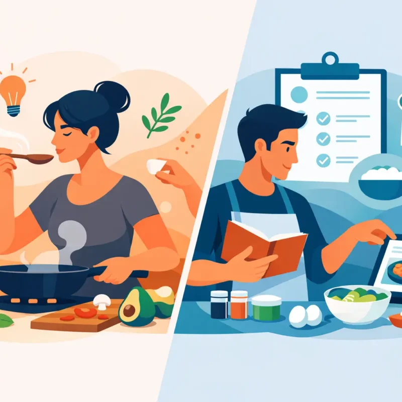 Cocina intuitiva vs recetas para comer libre