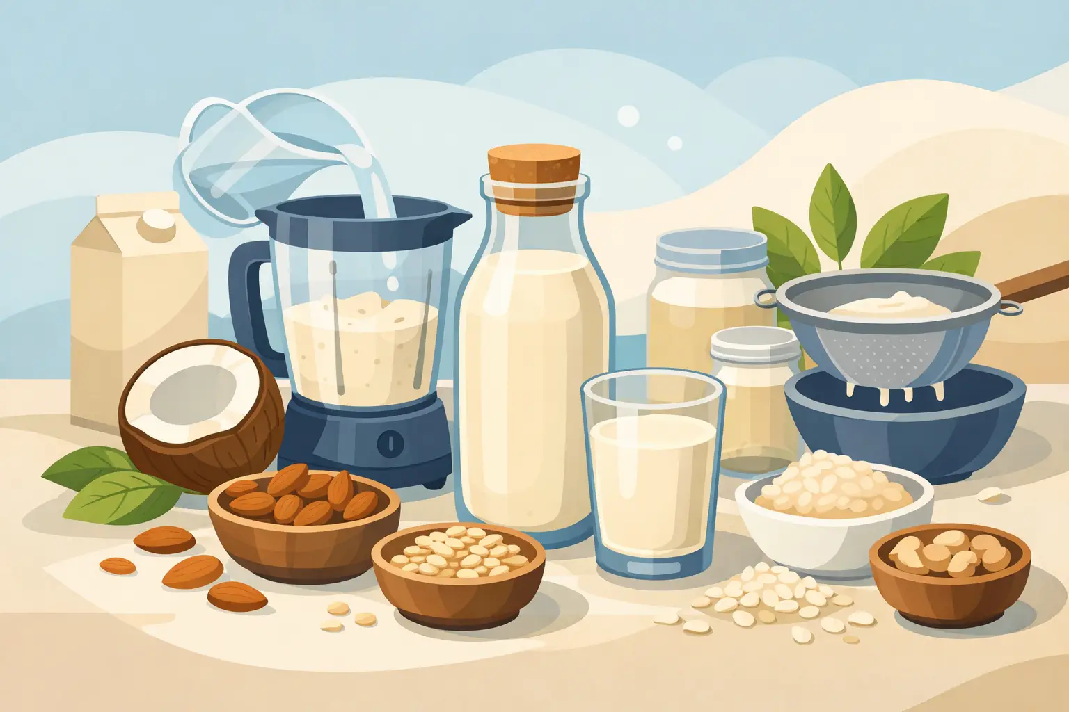 Cómo hacer leche vegetal casera sin ultraprocesados