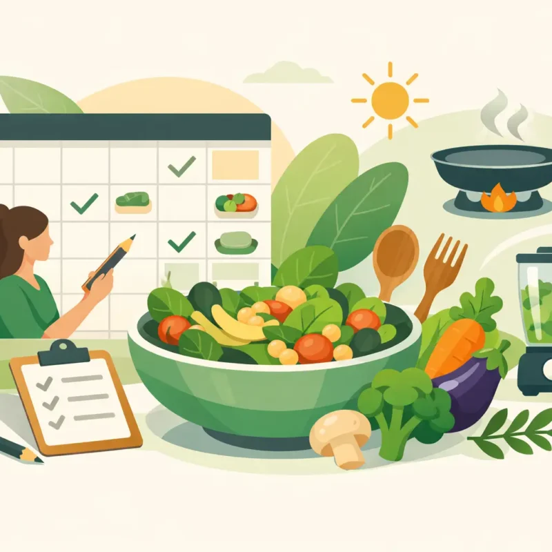 Cómo planificar un menú vegetal semanal sin rigidez