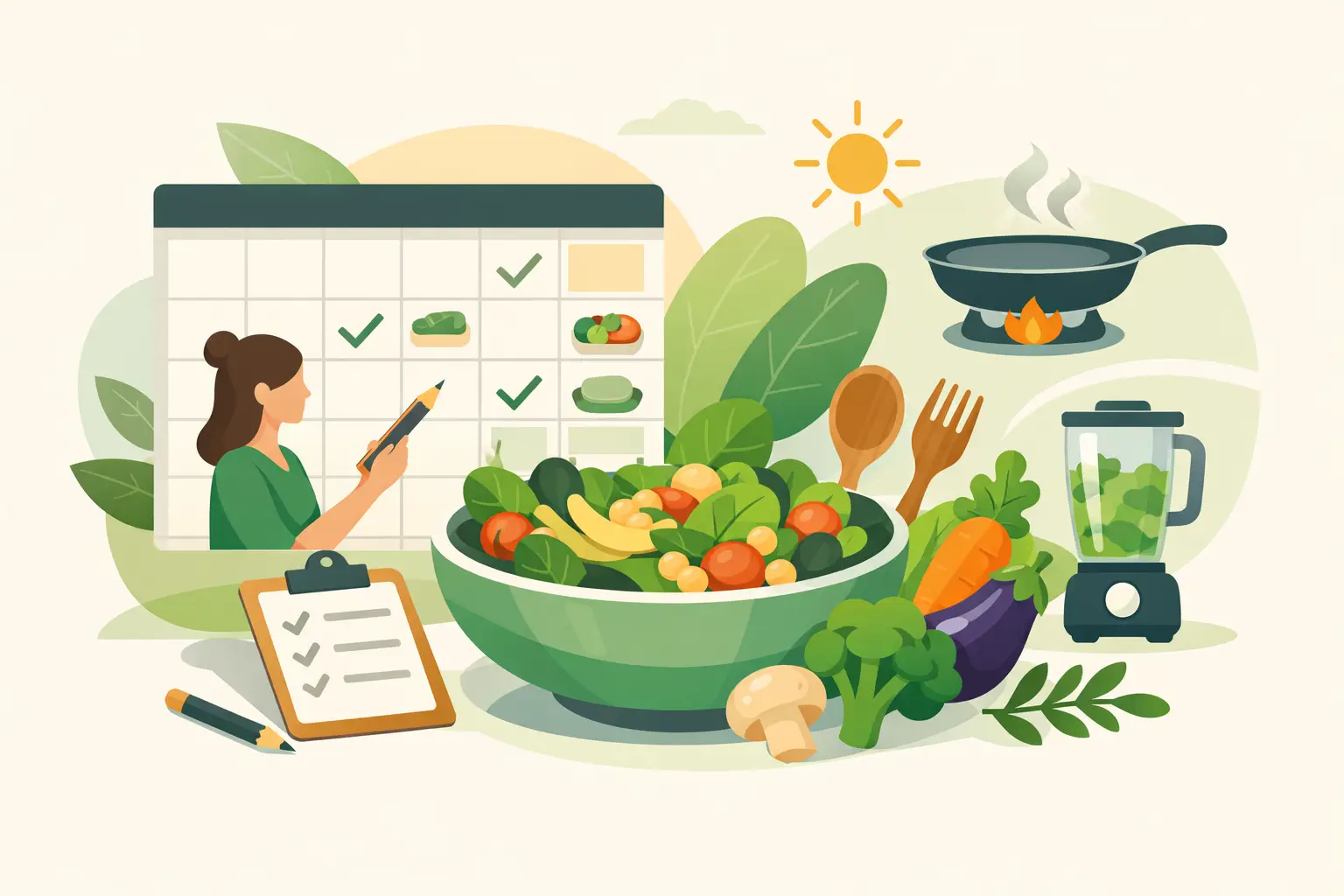 Cómo planificar un menú vegetal semanal sin rigidez