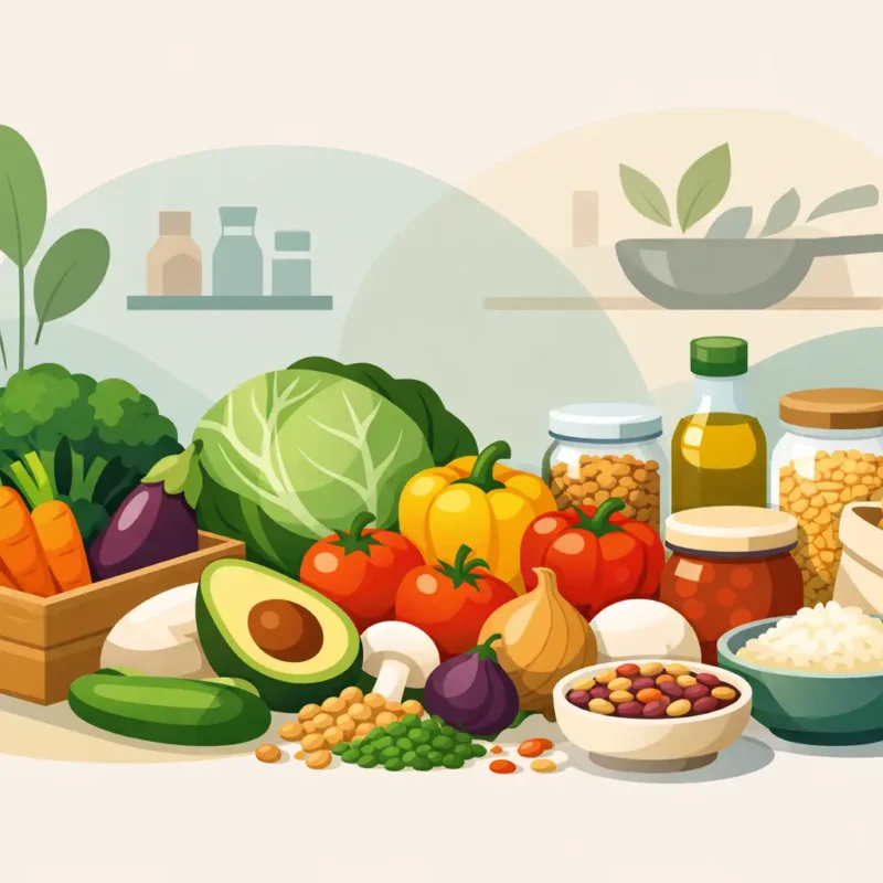 Despensa vegetal económica semanal sin reglas