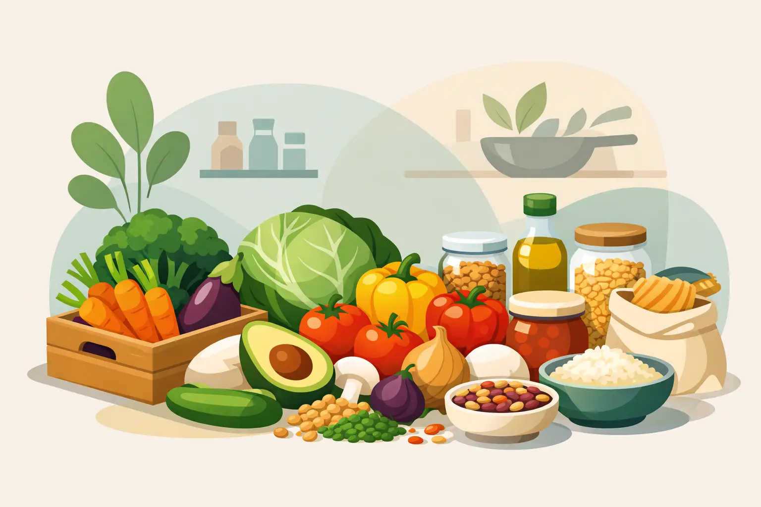 Despensa vegetal económica semanal sin reglas