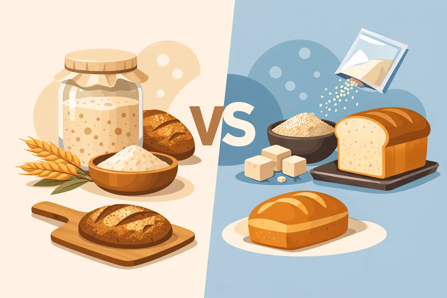 Masa madre vs levadura: cuál elegir al hornear